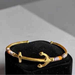Stella and Dot Gold Anchor Bracelet with Multicolor Accents